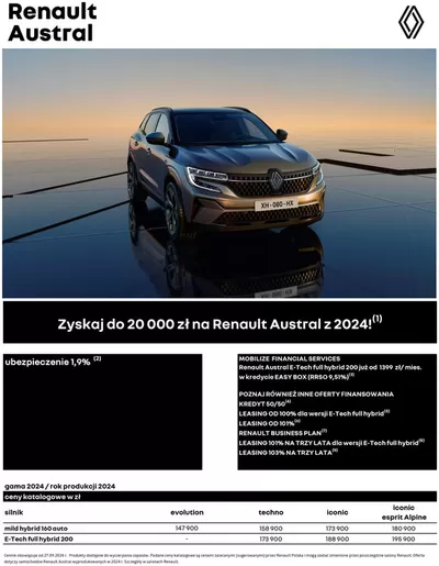 Promocje Samochody, motory i części samochodowe w Lublin | Renault Austral de Renault | 28.09.2024 - 28.09.2025