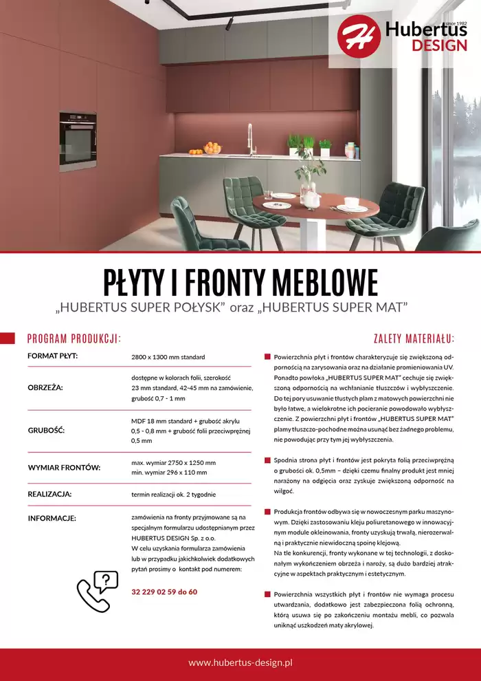 Katalog Hubertus Meble | Ulotka dot. płyt i frontów meblowych | 3.10.2024 - 30.11.2024