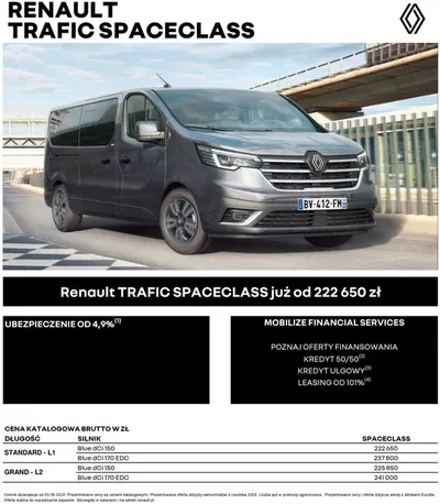 Promocje Samochody, motory i części samochodowe w Lublin | Renault Trafic Spaceclass de Renault | 4.10.2024 - 4.10.2025