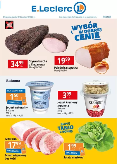 Katalog E.Leclerc | Nasze najlepsze oferty dla Ciebie | 18.10.2024 - 1.11.2024