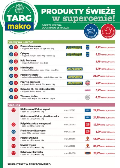 Katalog Makro w: Kalisz | Targ MAKRO - oferta świeża w super cenach! | 19.10.2024 - 2.11.2024