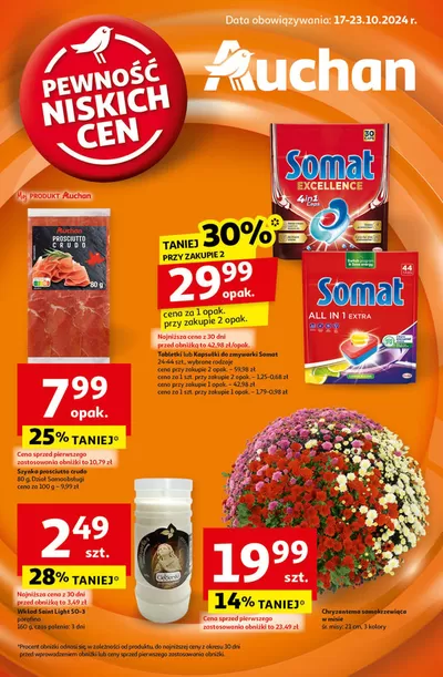 Katalog Auchan w: Siemianowice | Gazetka Pewność Niskich Cen Hipermarket Auchan | 17.10.2024 - 23.10.2024