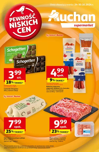 Katalog Auchan w: Piastów | Gazetka Pewność Niskich Cen Supermarket Auchan | 24.10.2024 - 30.10.2024