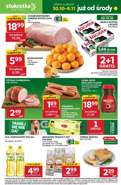 Promocje Supermarkety w Bartoszyce | Szeroki wybór ofert de Stokrotka | 30.10.2024 - 6.11.2024