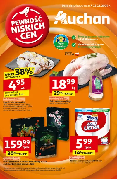 Katalog Auchan w: Smolec | Gazetka Pewność Niskich Cen Hipermarket Auchan | 7.11.2024 - 13.11.2024