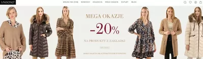 Promocje Ubrania, buty i akcesoria w Słupca | Mega okazje - 20 % de Unisono | 11.11.2024 - 26.11.2024