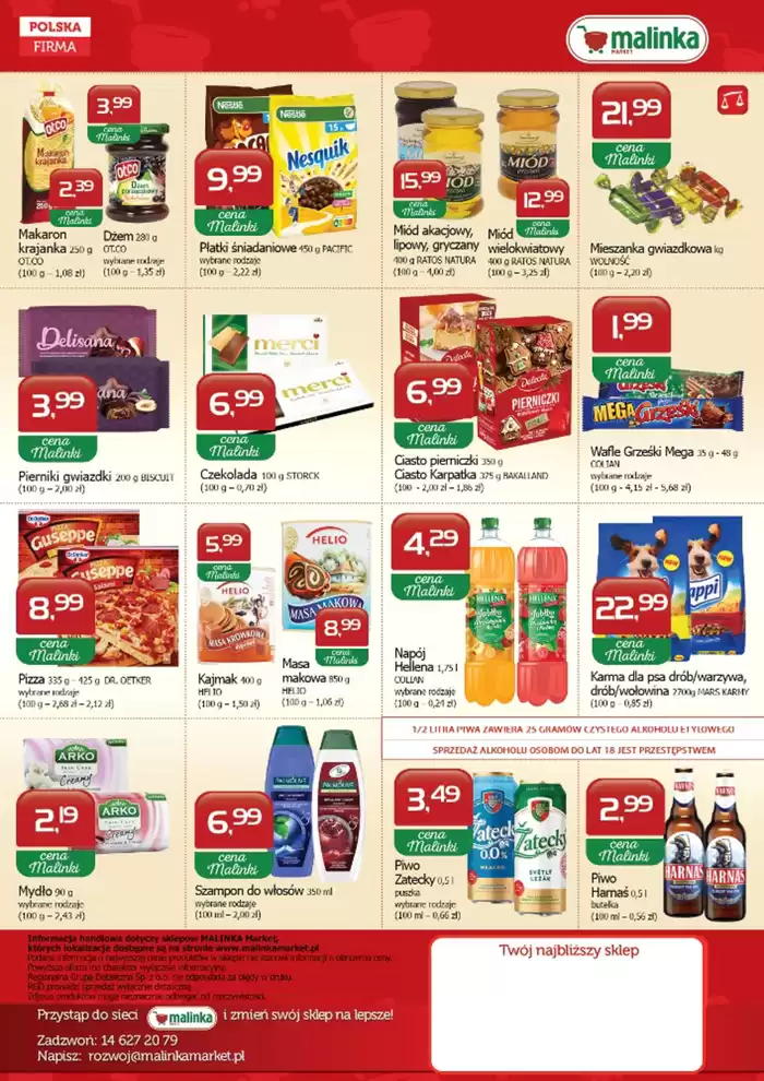 Katalog Malinka Market w: Józefów (Mazowieckie) |  Oferta ważna od 14-11-2024 do 27-11-2024 | 14.11.2024 - 27.11.2024