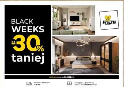 Promocje Dom i meble w Piastów | Black weeks do - 30 % taniej  de Forte Meble | 15.11.2024 - 2.12.2024