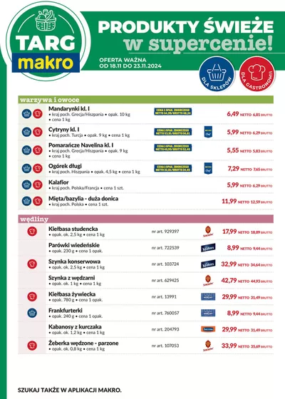 Katalog Makro w: Kraków | Targ MAKRO - oferta świeża w super cenach! | 17.11.2024 - 1.12.2024