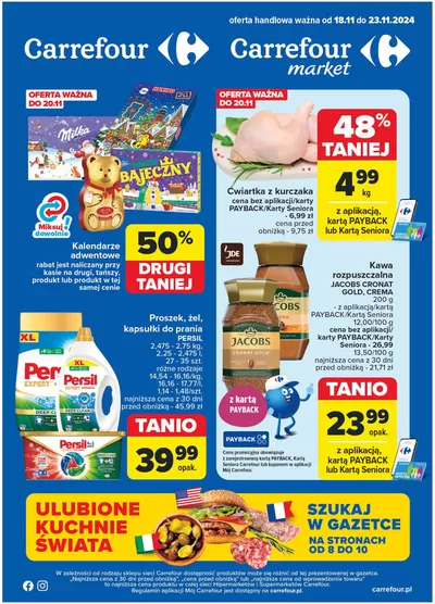 Promocje Supermarkety w Sandomierz | Gazetka Carrefour, Market de Carrefour Market | 17.11.2024 - 23.11.2024