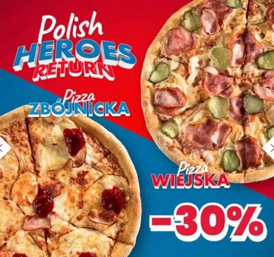 Promocje Restauracje i kawiarnie | - 30 %  de Domino's Pizza | 18.11.2024 - 3.12.2024