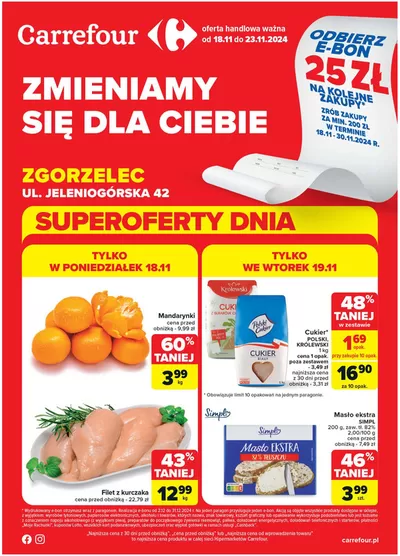 Katalog Carrefour | Gazetka Zmieniamy si&#281; dla Ciebie - Zgorzelec | 17.11.2024 - 23.11.2024