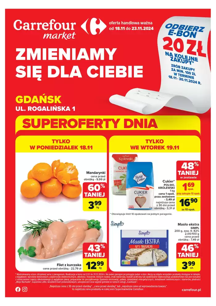 Katalog Carrefour w: Wrocław | Gazetka Zmieniamy si&#281; dla Ciebie - Gda&#324;sk | 17.11.2024 - 23.11.2024