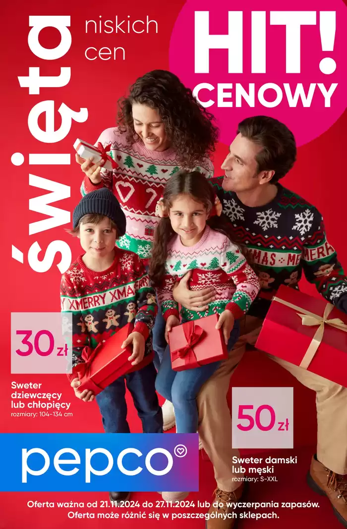 Katalog Pepco | Pepco Gazetka Swetry Świąteczne | 21.11.2024 - 27.11.2024