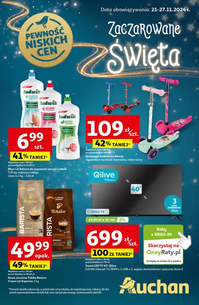 Katalog Auchan w: Kraków | Gazetka Pewność Niskich Cen Hipermarket Auchan | 21.11.2024 - 27.11.2024