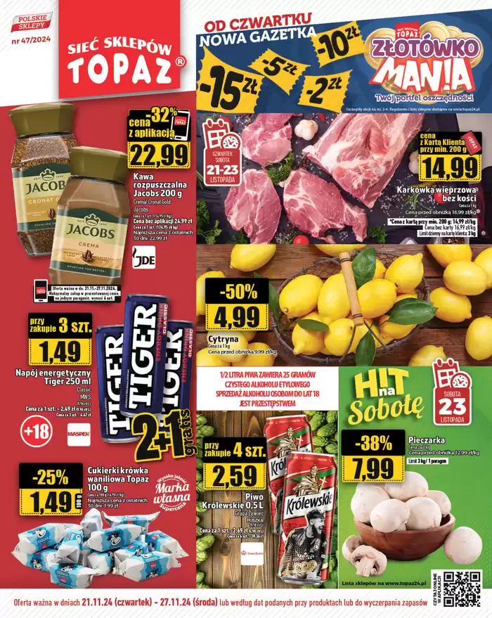 Katalog Topaz w: Lubartów | Topaz gazetka | 21.11.2024 - 27.11.2024