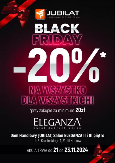 Katalog Jubilat w: Kraków | BLACK FRIDAY w Salonie ELEGANZA! | 21.11.2024 - 5.12.2024