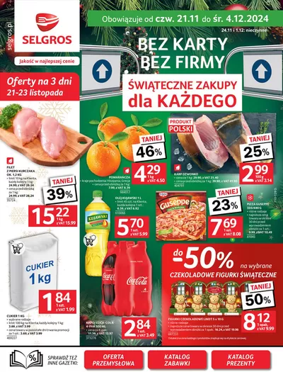 Katalog Selgros w: Katowice | Oferta Spożywcza | 21.11.2024 - 4.12.2024