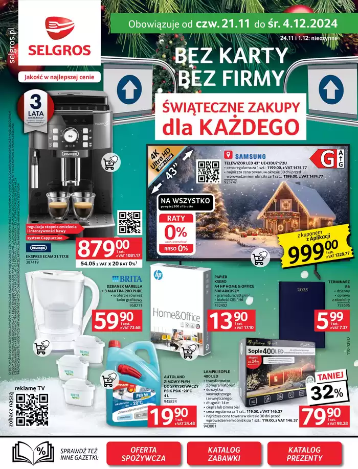 Katalog Selgros w: Sosnowiec | Oferta Przemysłowa | 21.11.2024 - 4.12.2024