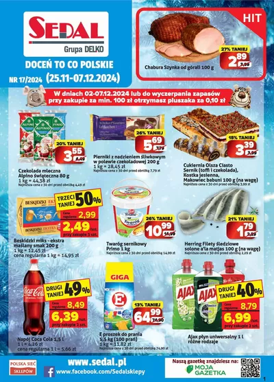 Promocje Supermarkety w Byczyna | Świetna oferta dla wszystkich klientów de Sedal | 25.11.2024 - 7.12.2024