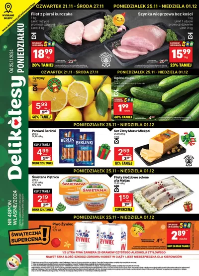 Katalog Delikatesy Centrum w: Przecław | Rabaty i promocje | 25.11.2024 - 1.12.2024