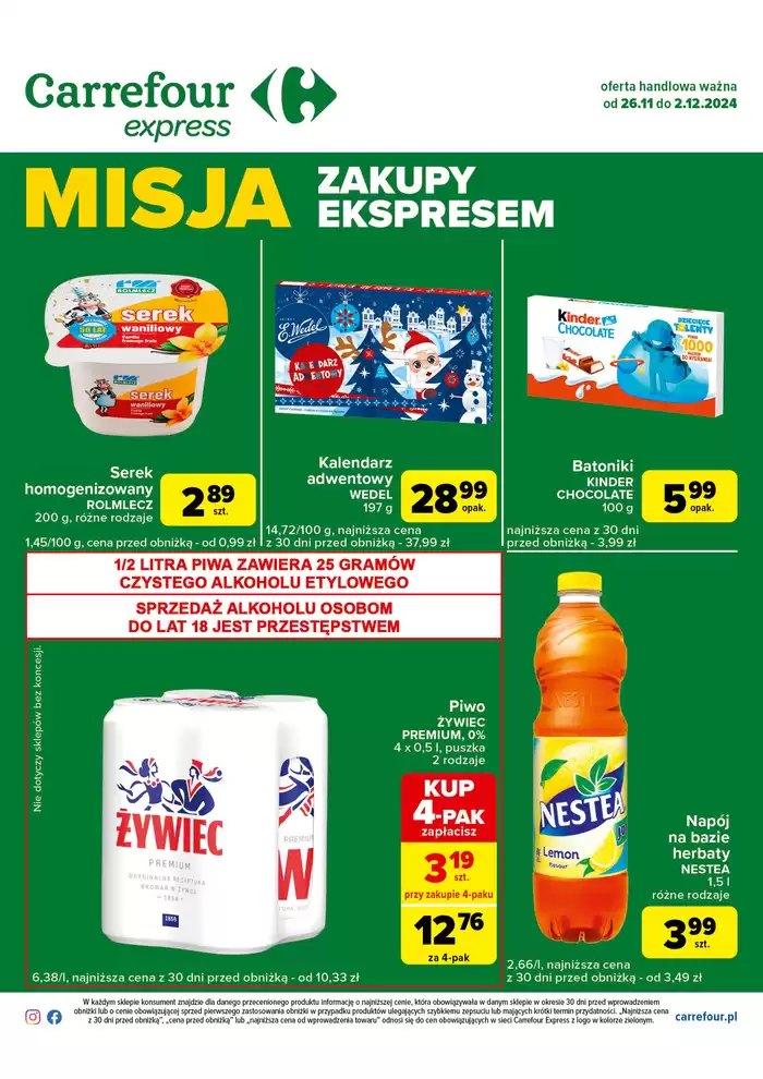 Katalog Carrefour Express w: Cybulice Duże | Świetne rabaty na wybrane produkty | 25.11.2024 - 2.12.2024