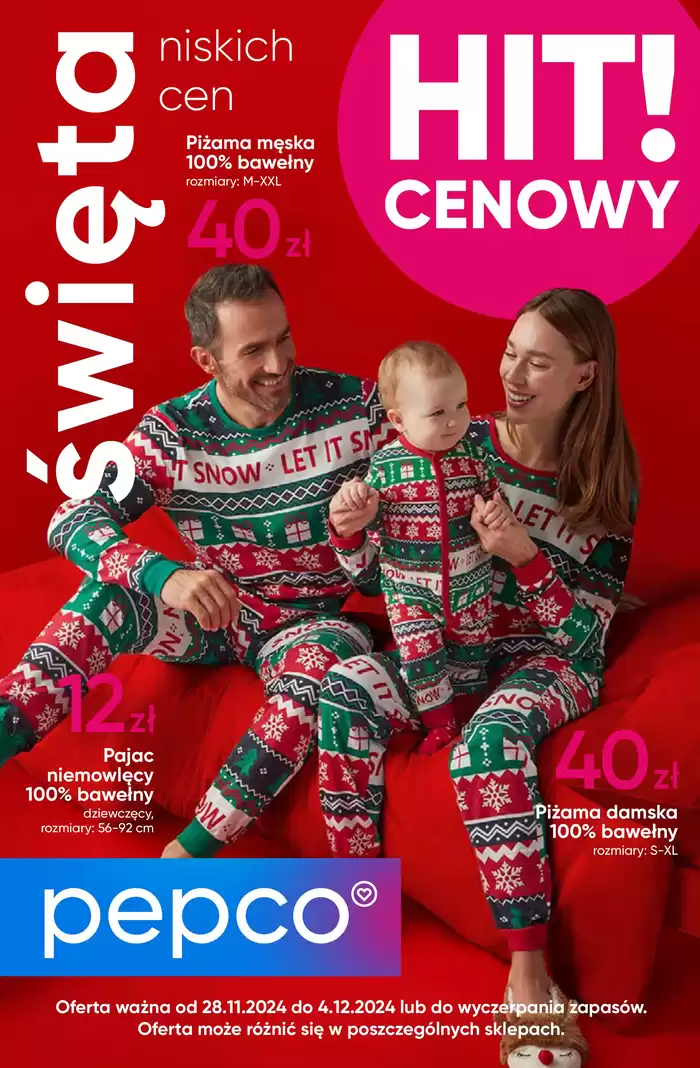 Katalog Pepco w: Katowice | Pepco Gazetka Świąteczne piżamy | 28.11.2024 - 4.12.2024