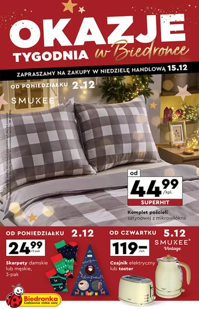 Katalog Biedronka w: Bochnia | Ekskluzywne okazje | 1.12.2024 - 15.12.2024