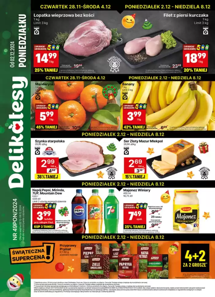 Katalog Delikatesy Centrum w: Częstochowa | Najlepsze oferty dla oszczędnych | 2.12.2024 - 8.12.2024