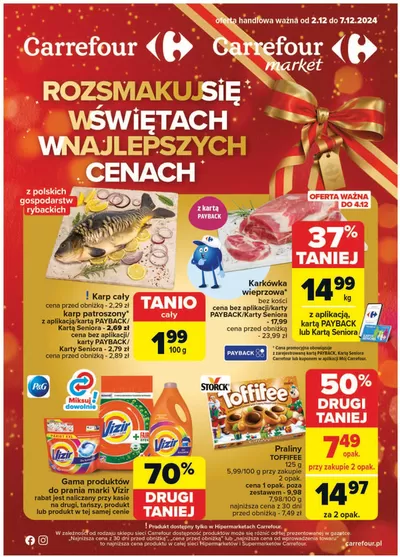 Promocje Supermarkety w Świdnik | Gazetka Carrefour, Market od poniedzia&#322;ku de Carrefour Market | 1.12.2024 - 7.12.2024