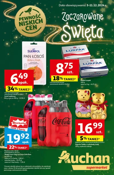 Katalog Auchan w: Częstochowa | Gazetka Pewność Niskich Cen Supermarket Auchan | 5.12.2024 - 11.12.2024