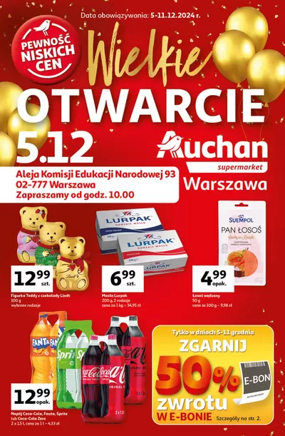 Katalog Auchan w: Bydgoszcz | Wielkie Otwarcie KEN Supermarket Auchan | 5.12.2024 - 11.12.2024