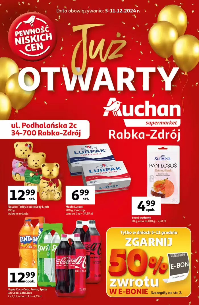 Katalog Auchan w: Bydgoszcz | Już Otwarty Rabka Supermarket Auchan | 5.12.2024 - 11.12.2024