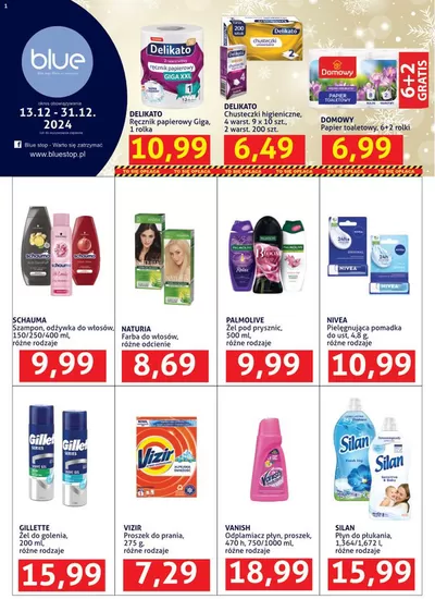 Promocje Perfumy i kosmetyki w Zgierz | Plakat Bluestop drogeryjny de Blue Stop | 3.12.2024 - 17.12.2024