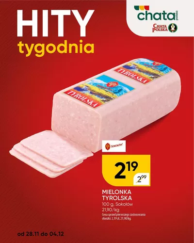 Promocje Supermarkety w Szamotuły | Chata Polska gazetka de Chata Polska | 3.12.2024 - 17.12.2024