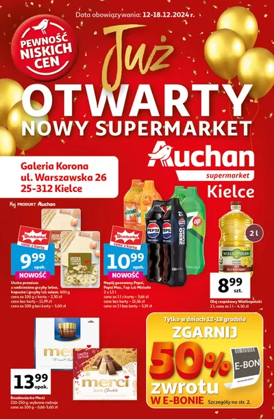 Katalog Auchan w: Katowice | Już Otwarty Kielce Supermarket Auchan | 12.12.2024 - 18.12.2024