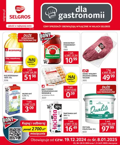 Katalog Selgros w: Zabrze | Oferta dla gastronomii | 19.12.2024 - 2.01.2025