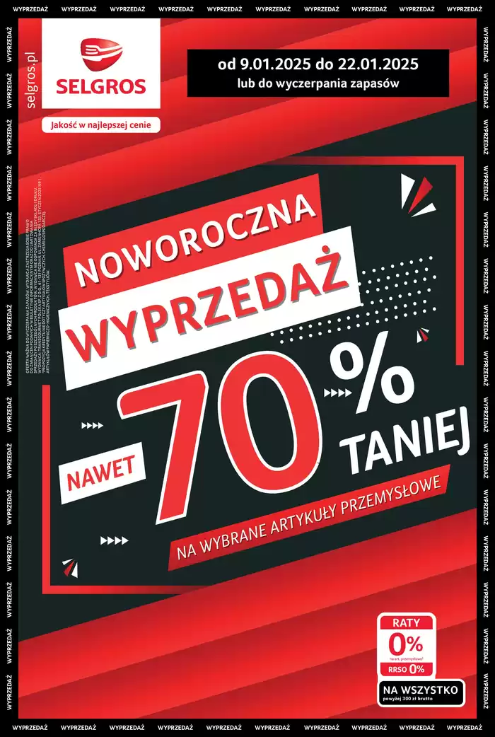 Katalog Selgros w: Ruda Śląska | Katalog Wyprzedaż Artykułów Przemysłowych | 9.01.2025 - 22.01.2025