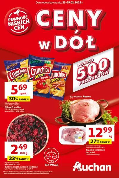 Promocje Supermarkety w Częstochowa | Gazetka CENY W DÓŁ Hipermarket Auchan de Auchan | 23.01.2025 - 29.01.2025