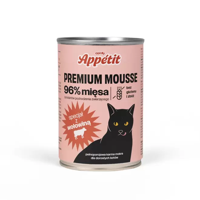 COMFY APPETIT PREMIUM MOUSSE WOŁOWINA 400G za 10 zł w Aqua el ZOO