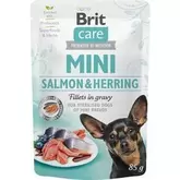 Brit Care Mini Pouch Sterilised łosoś i śledź 85g za 599,1 zł w Zoo Karina