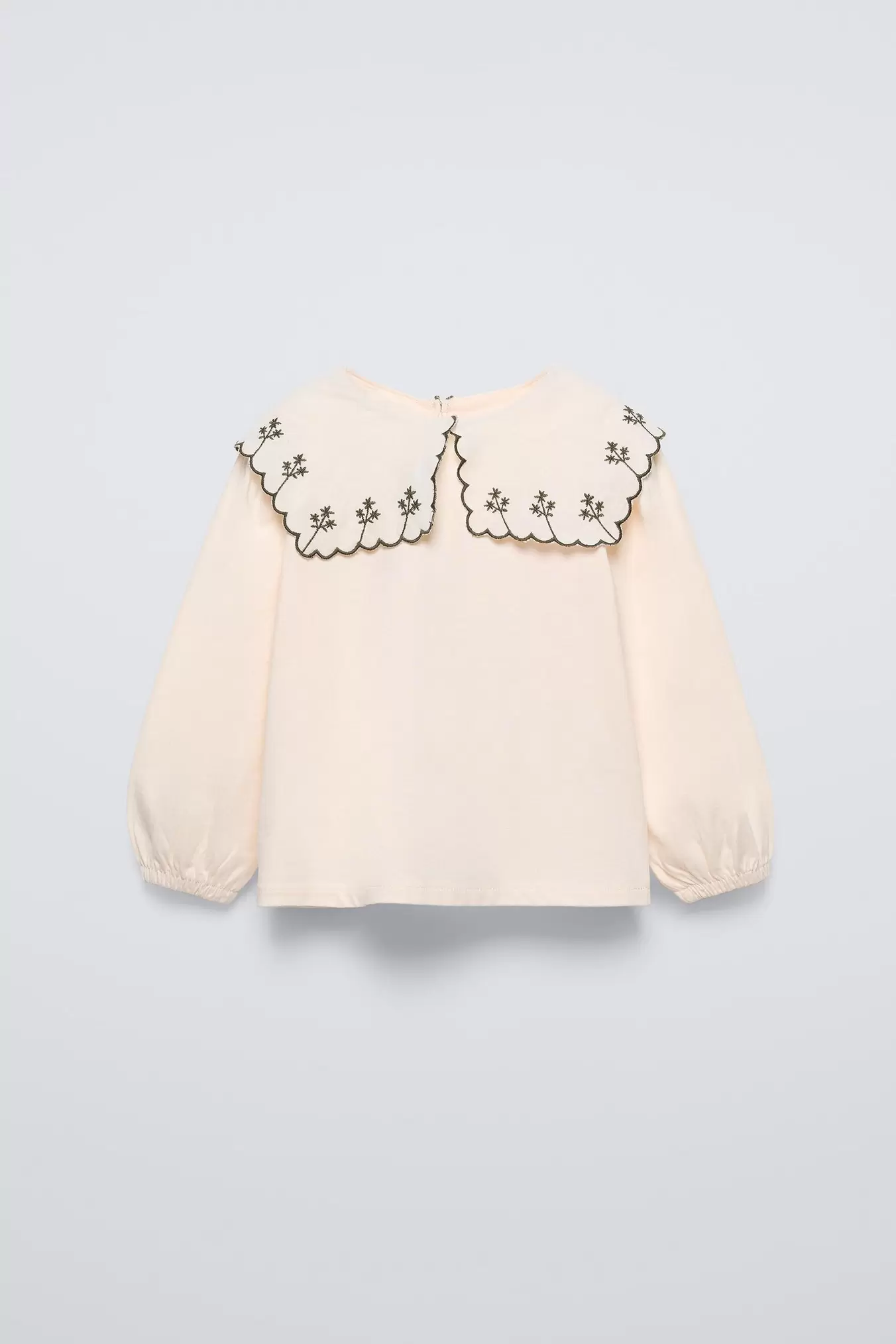 T-SHIRT WITH EMBROIDERED COLLAR za 45,9 zł w ZARA