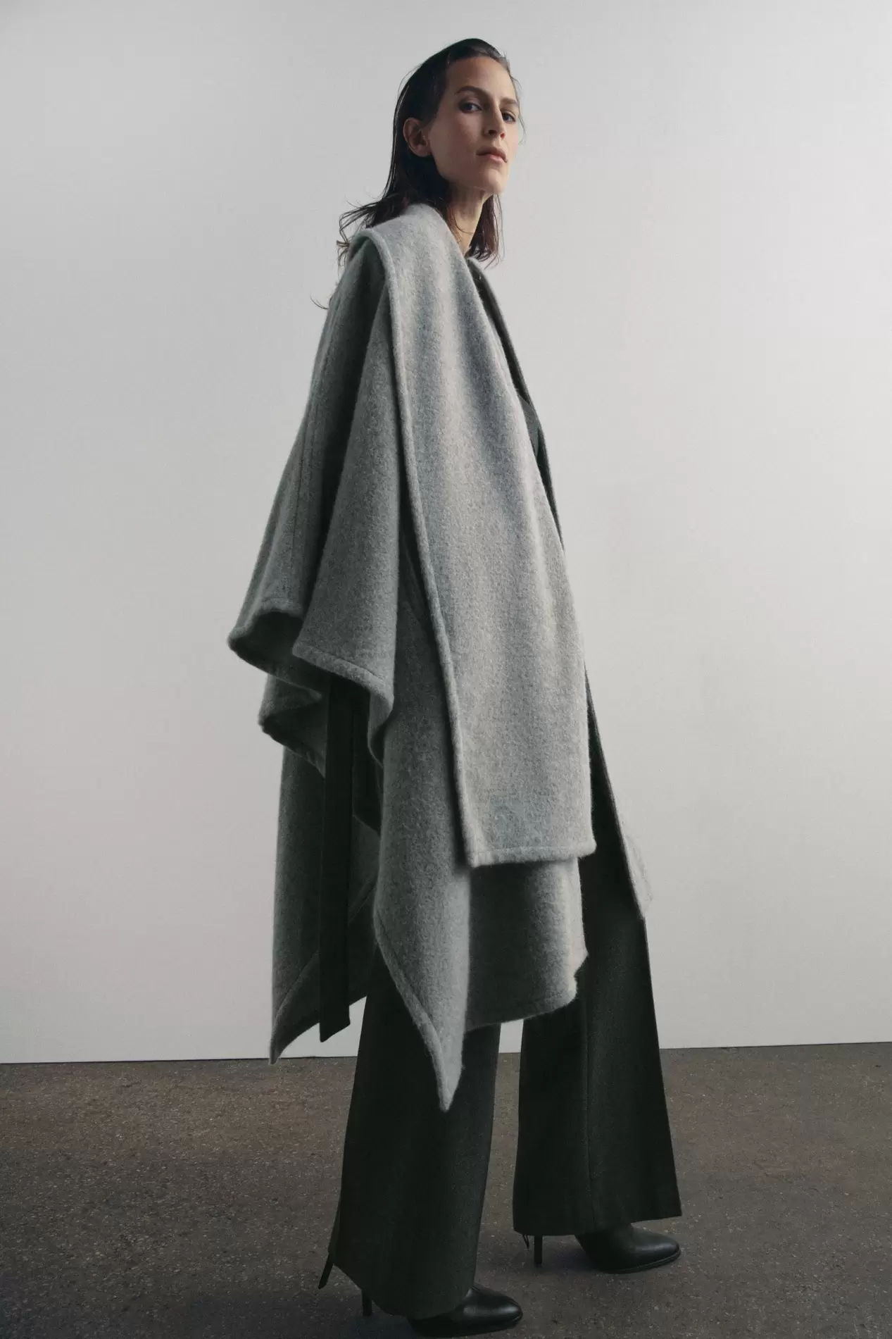 ALPACA BLEND SCARF CAPE COAT ZW COLLECTION za 799 zł w ZARA