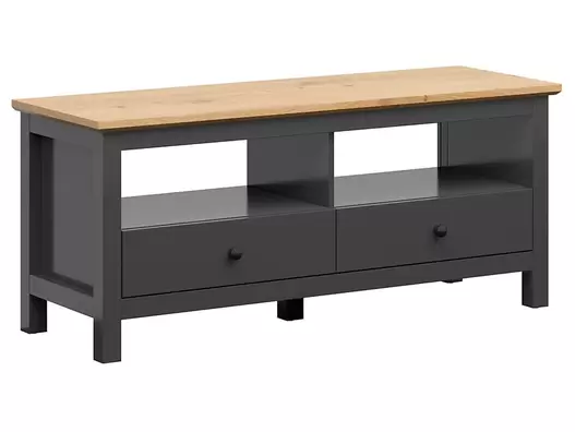 Szafka RTV  137 cm z 2 szufladami grafit za 459 zł w Black Red White