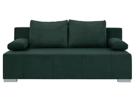 Sofa trzyosobowa Street IV rozkładana z pojemnikiem welurowa zielona za 1599 zł w Black Red White