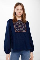 Embroidered chest blouse za 24,99 zł w Springfield