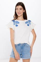 Tropical Flower Embroidery T-shirt za 19,99 zł w Springfield