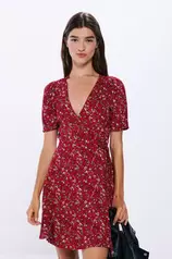 Short printed wrap dress za 22,99 zł w Springfield