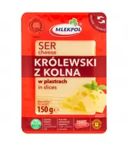 Mlekpol Ser Królewski z Kolna w plastrach 150 g za 7,49 zł w Chata Polska