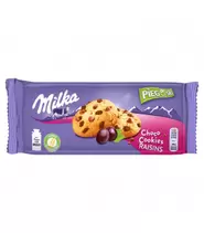 Milka Pieguski Choco Cookie Raisins Ciasteczka z kawałkami czekolady mlecznej i rodzynkami 135 g za 6,49 zł w Chata Polska